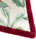 Wylder red printed velvet cushion 50cm, UK version