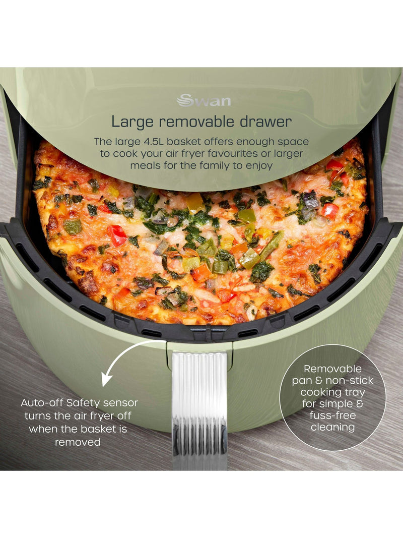 Swan green retro digital air fryer ONE (British brand)