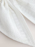 White broderie headband with large bow, UK version
