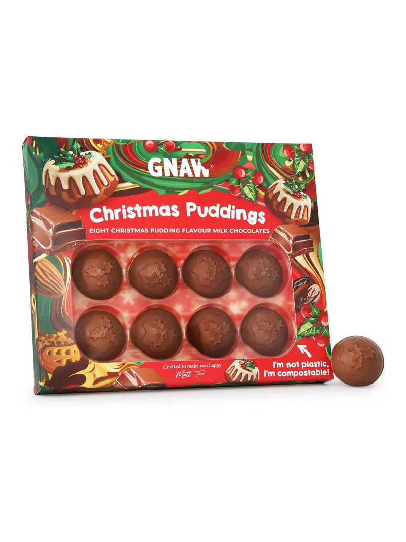 GNAW Mini Christmas Pudding Chocolate Gift Set, UK version