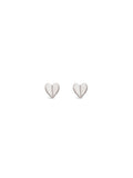 Dinny Hall small silver heart stud earrings, UK version