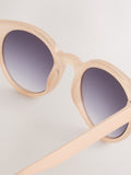 Blush pink round sunglasses for children, recycled materials - British product
