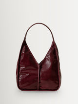 Next Hereu Burgundy Calella Hobo Trimmed Shoulder Bag- Buy online at McGrocer