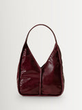 Hereu Studio Burgundy Calella hobo trimmed shoulder bag, UK version