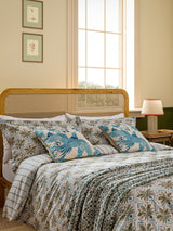 Joules Cream Multi Palm Geo Duvet Cover and Pillowcase Set
