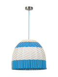 Designers Guild cobalt brera rattan ceiling pendant, imported from the UK