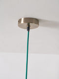 Designers Guild emerald ribbed glass ceiling pendant, imported from the UK