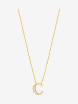 Next Inicio Gold Tone Mother of Pearl C Initial Pendant Necklace with 17 Chain- Buy online at McGrocer