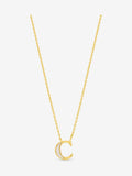Inicio gold-plated mother of pearl C pendant necklace, UK version