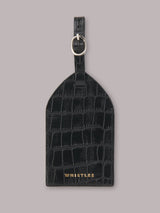 Next Whistles Black Shiny Croc Effect Luggage Tag- Buy online at McGrocer