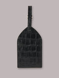 Whistles black shiny croc effect luggage tag purse, imported from the UK