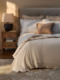 Muslin frill throw in natural colour (British brand)
