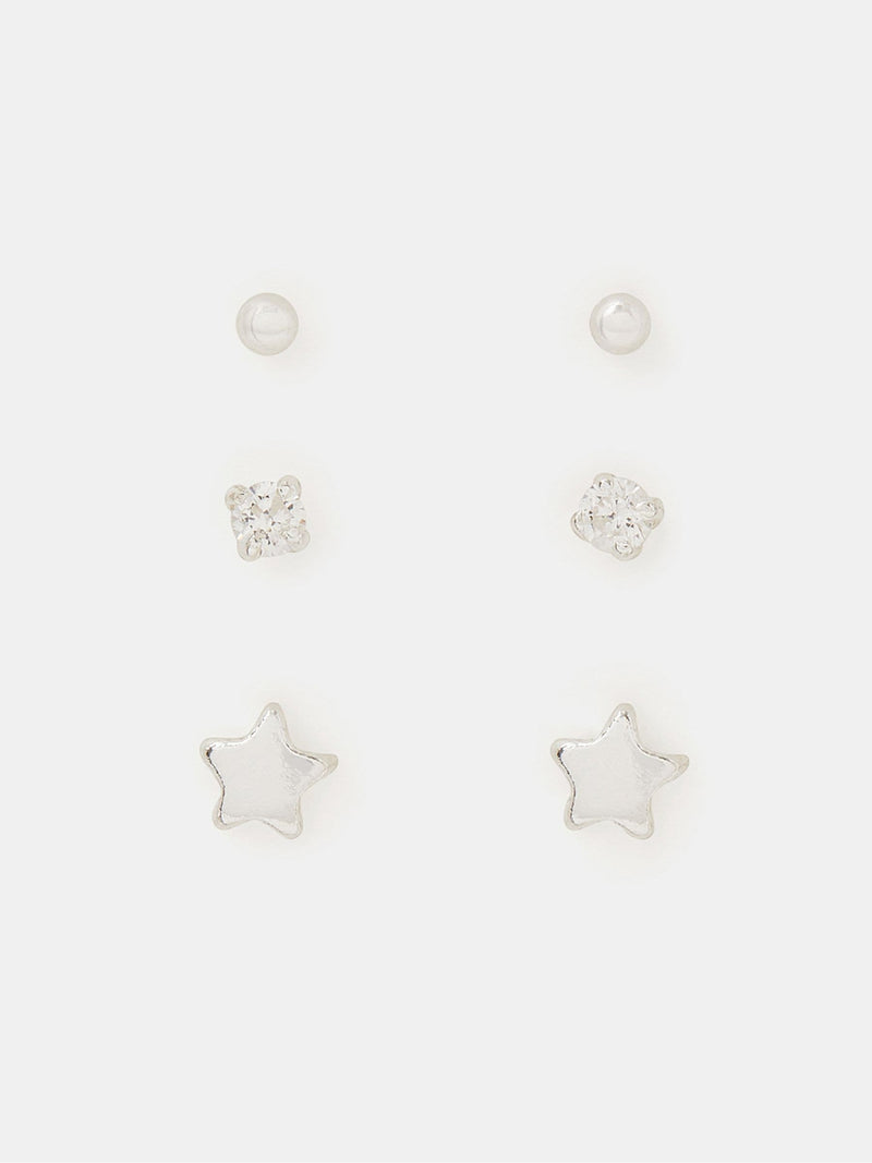 Accessorize sterling silver star stud earrings - British product