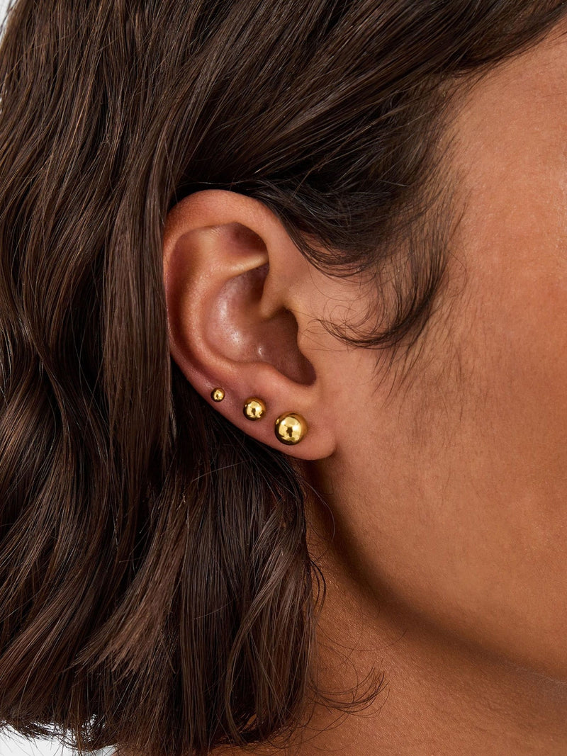 Accessorize gold stud earrings 3-pack - British product