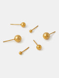 Accessorize gold stud earrings 3-pack - British product