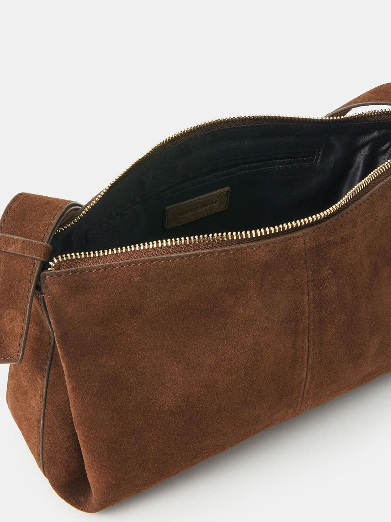 Accessorize brown suede shoulder bag, imported from the UK