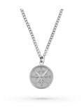 Beaverbrooks silver rhodium plated compass men's pendant 60cm - British product
