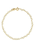 Beaverbrooks yellow gold plated heart chain bracelet 18.5cm - British product