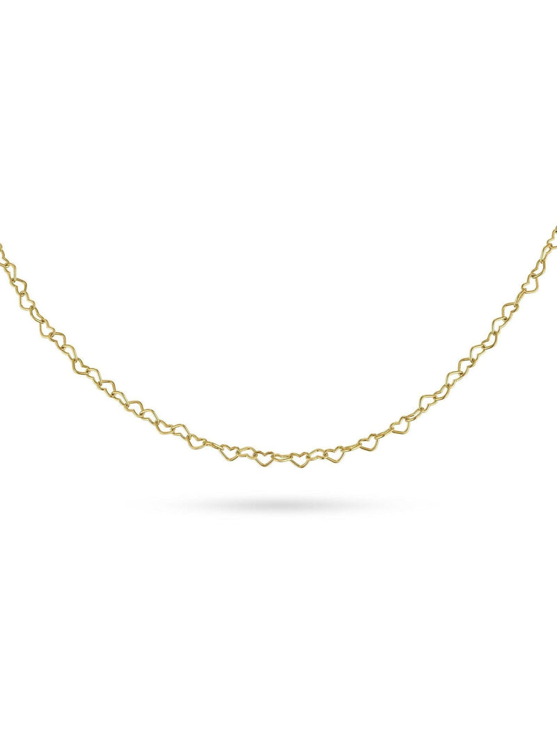 Beaverbrooks yellow gold plated heart chain bracelet 18.5cm - British product