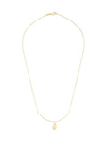 Beaverbrooks 9ct yellow gold etched teardrop necklace 45.7cm - British product