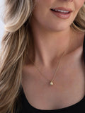 Beaverbrooks 9ct yellow gold etched teardrop necklace 45.7cm - British product
