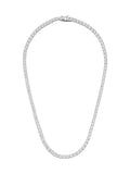 Rhodium Plated Silver Cubic Zirconia Tennis Necklace 40cm