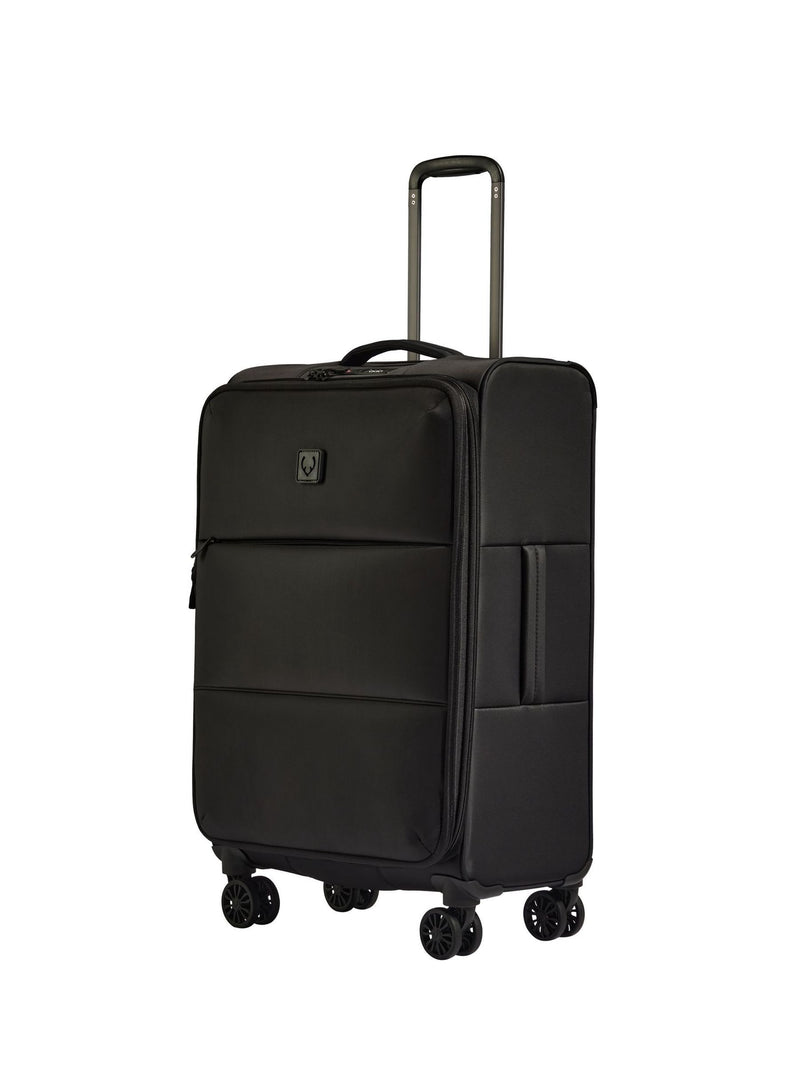 Antler black soft stripe suitcase 71cm (British brand)