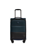 Antler Blue Soft Stripe cabin suitcase, imported from the UK