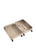 Antler large hardside suitcase cream single stripe, imported from the UK