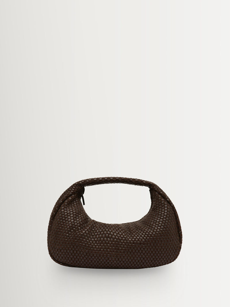 St Agni Brown Lattice Weave Bon Bon Bag, UK version