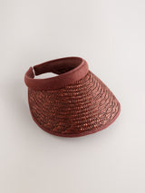 Next Chocolate Brown Straw Visor- Buy online at McGrocer