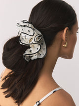 Next White/Black Polka Dot Scrunchie- Buy online at McGrocer