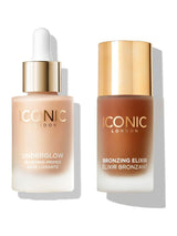 Next ICONIC London Underglow Bronzing Elixir Bundle Beauty Primer and Bronzer Set- Buy online at McGrocer
