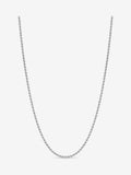 Sterling Silver Textured Chain Necklace with 16-Inch Chain and 2.5-Inch Extender