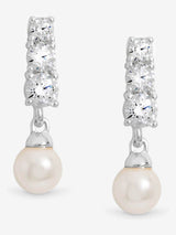 Next Simply Silver 925 Pearl Drop Earrings Fashion Jewellery Sterling Silver- Buy online at McGrocer