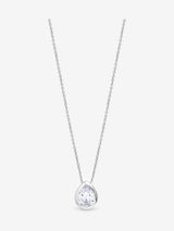 Next Simply Silver Cubic Zirconia Sterling Silver Pear Pendant - 8.7 x 10.5mm- Buy online at McGrocer