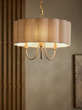 Natural Larson 3 light chandelier - British product