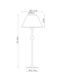 Staverton cordless table lamp black fabric shade, UK version