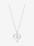 Simply Silver 925 Sterlingsilber Polierter Herz- und Pfotenabdruck-Anhänger