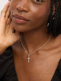 Simply Silver 925 Sterling Silver Polished Ridged Cross Pendant