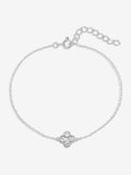 Simply Silver cubic zirconia clover bracelet 12mm (British brand)