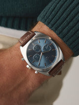 Next Powder Blue Face Brown Strap Watch- Buy online at McGrocer