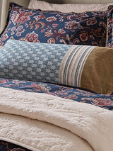 Next Bedeck of Belfast Deep Teal Tan Avero Cushion- Buy online at McGrocer
