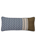 Bedeck of Belfast deep teal tan Avero cushion (British brand)