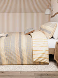 Helena Springfield Graphite Copper Folk Stripe duvet set, UK version