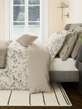 Bedeck of Belfast warm grey floral duvet set - British product