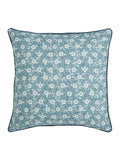 Helena Springfield blue teal folk ditsy cotton cushion 45x45cm, UK version