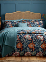 Morris & Co Teal Pink And Rose Duvet Cover Set
