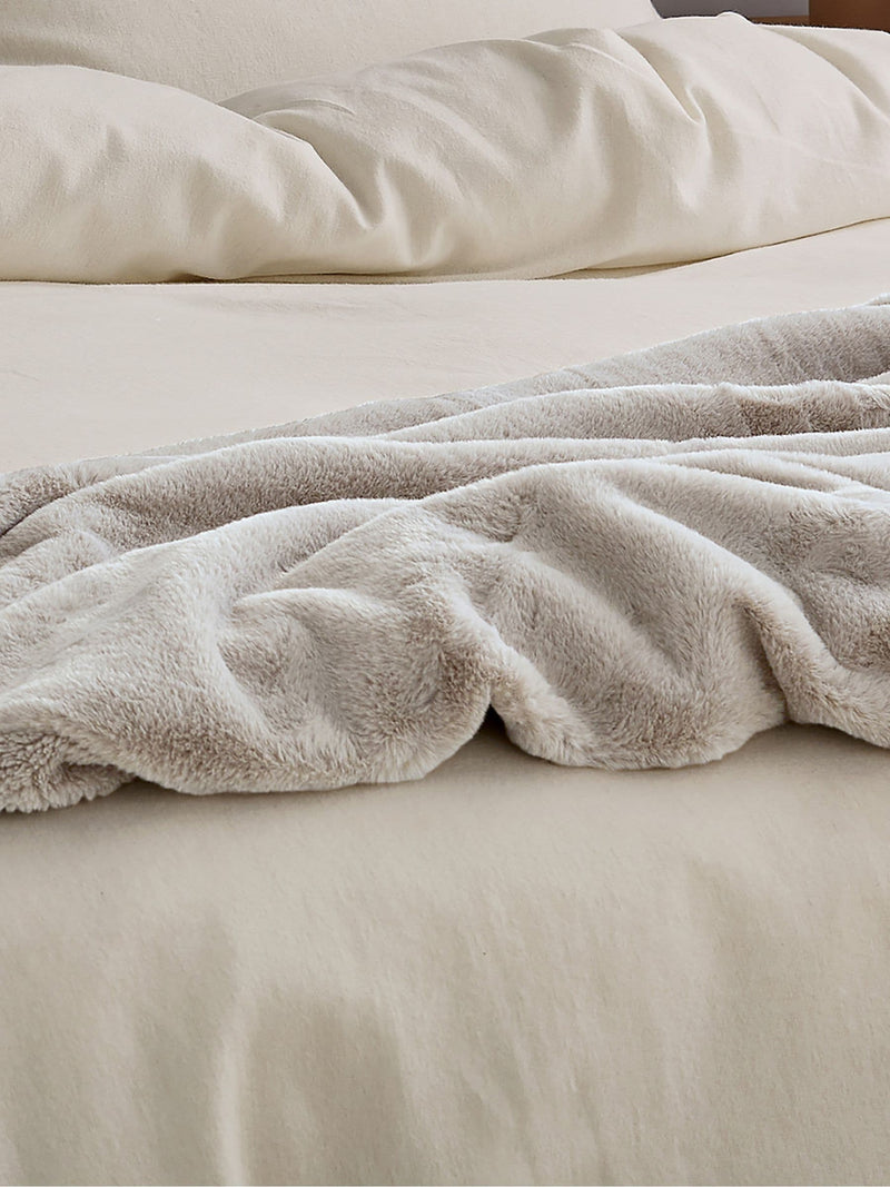 Helena Springfield faux fur throw 130x170cm - British product