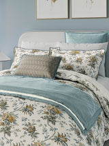 Next Bedeck of Belfast Duck Egg Sybil Quilted Throw 150 x 200 cm- Buy online at McGrocer